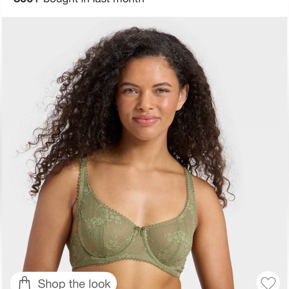 Target Green Lace Unlined Balconette 34C Bra - Picture 11 of 11